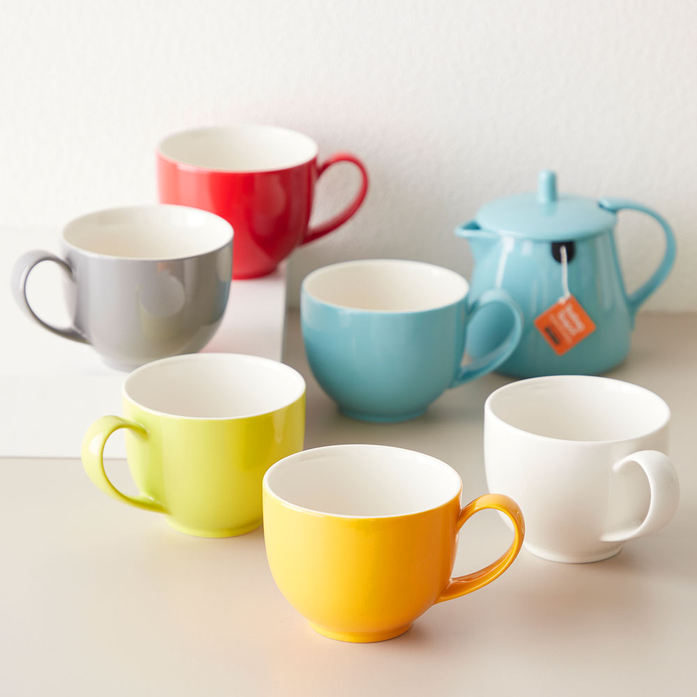 【フォーライフ/FORLIFE】色を楽しむマグカップ「Q Tea Cup with ハンドル」 【電子レンジ・食洗機対応】