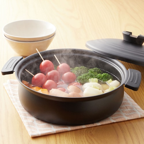 軽量ふっ素加工卓上鍋 ＜18／20／24／26＞ 【IH/ガス火対応】