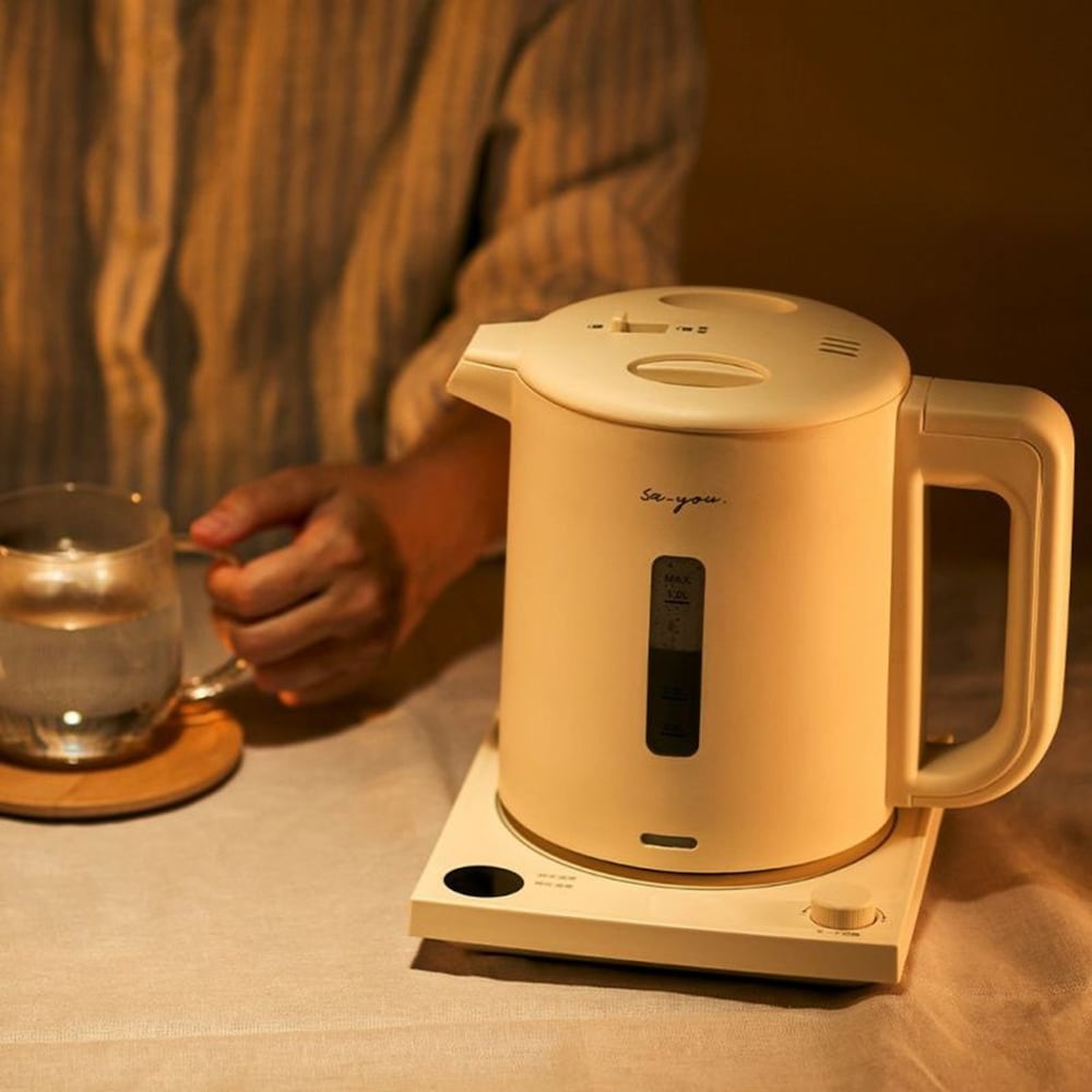 【ベルメゾン】白湯を楽しむこだわりモード付き 白湯専科電気ケトル 【10分間連続沸騰可能】