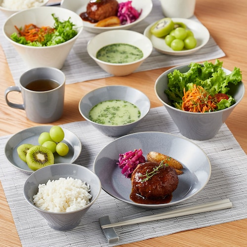 【美濃焼】シンプルで使いやすい食器６点セット 【レンジ・食洗機対応】