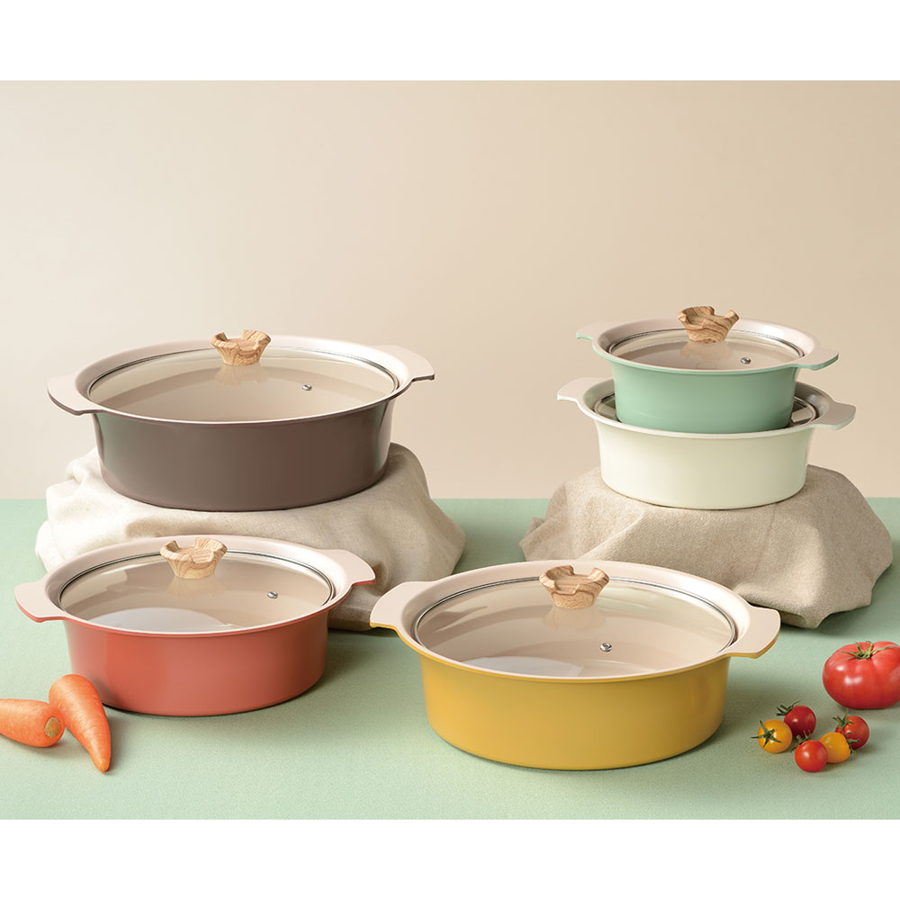 【ベルメゾン】セラミック加工の卓上鍋 【IH/ガス火対応】