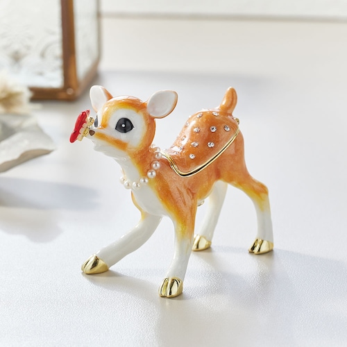 動物モチーフのジュエリーボックス 小鹿