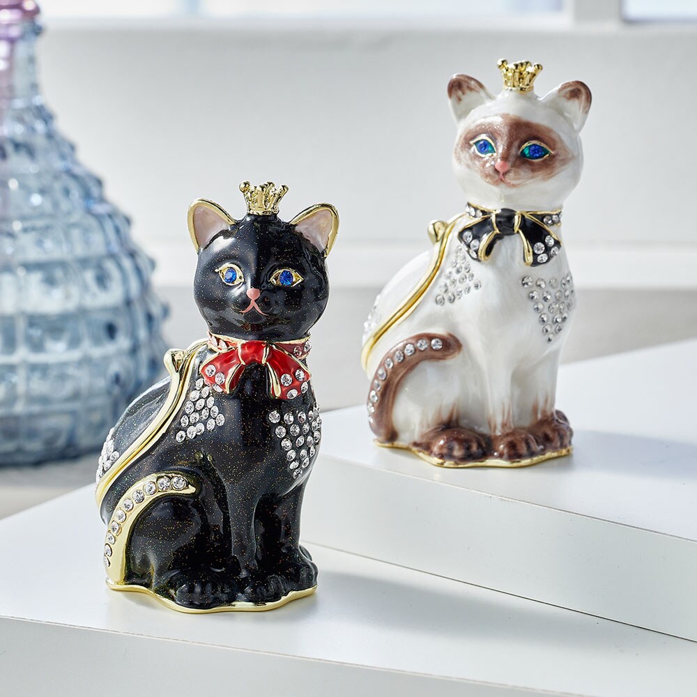 【東京銀座PICALS】動物モチーフのジュエリーボックス クラウンキャット
