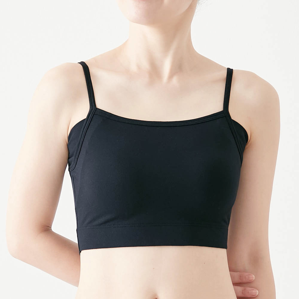 汗取りインナー・アンダー快適フィットの綿混ハーフブラトップ 汗取りインナー・アンダー快適フィットの綿混ハーフブラトップ