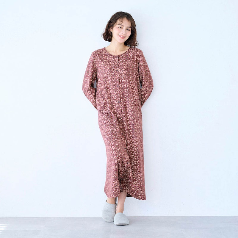 ブラウン系小花柄