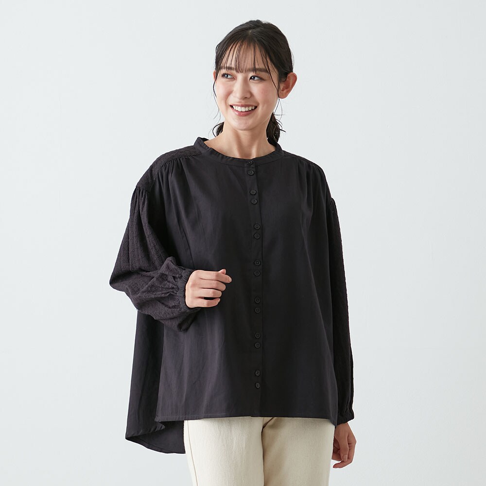 【ベルメゾン】袖刺繍ブラウス
