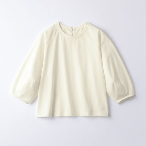 なめらかタッチバックリボンランタンスリーブ綿素材Ｔシャツ 【子供服】