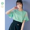 なめらかタッチ袖メロウフレアスリーブシアー切替え半袖Ｔシャツ 【子供服】