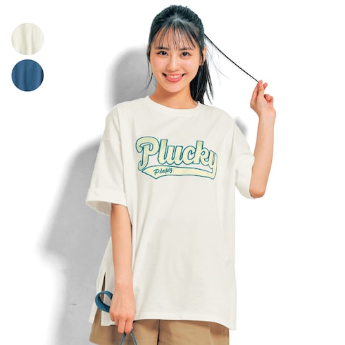 サテンワッペン綿素材ハーフスリーブゆるＴシャツ 【子供服 半袖】