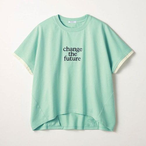 レイヤード風綿素材タック入りバルーンシルエット半袖Ｔシャツ 【子供服】
