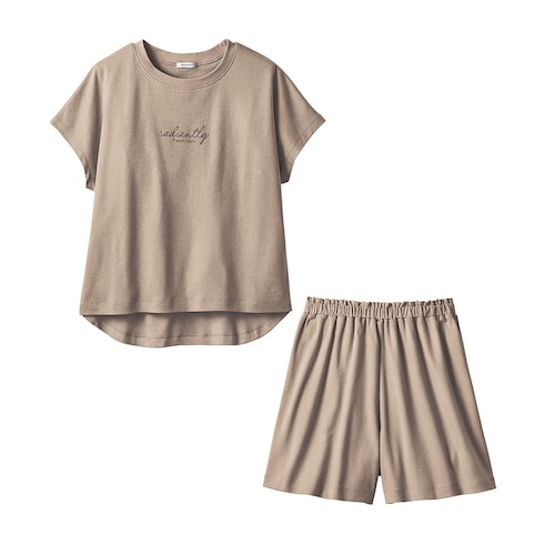 綿素材フレンチスリーブＴシャツ＆フレアショートパンツパジャマ 【子供パジャマ 半袖】