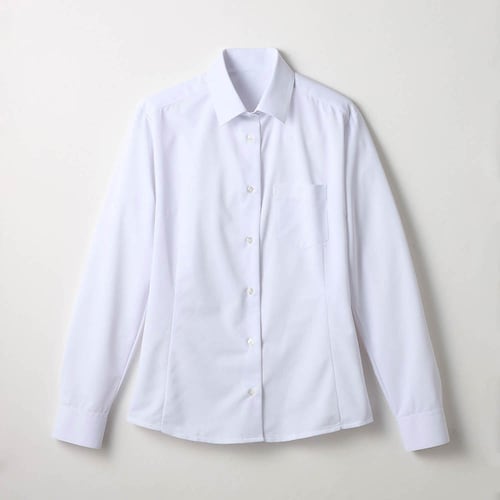 標準服にも使える！透けにくい＆抗菌防臭長袖カットソーシャツ 【制服】