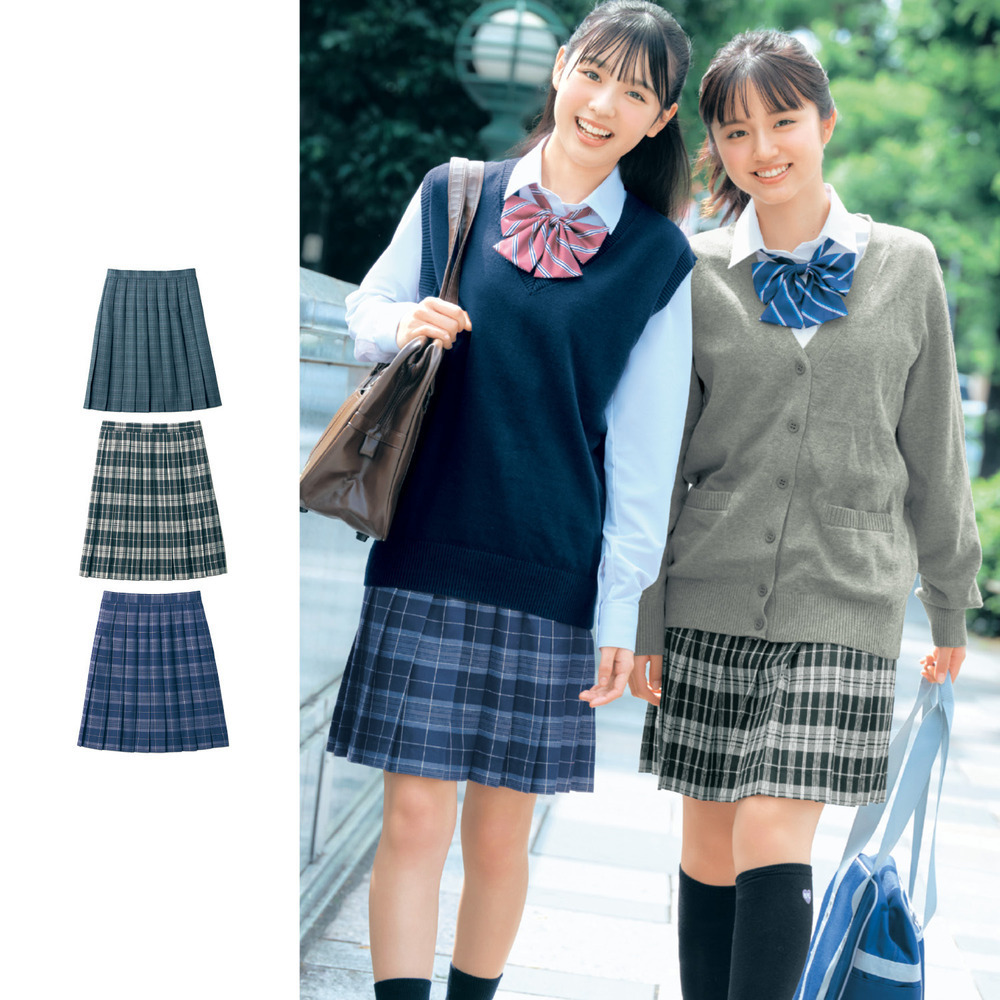 【パペル ラピス/Papel lapiz】標準服にも使える!チェック柄プリーツスカート 【子供服】