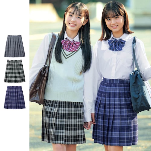 標準服にも使える！チェック柄プリーツスカート 【子供服】