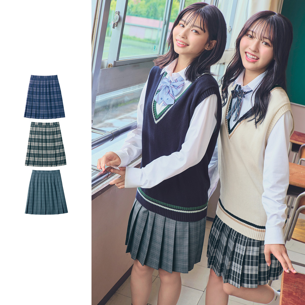 標準服にも使える!チェック柄プリーツスカート 【子供服】(パペル ラピス/Papel lapiz) 標準服にも使える!チェック柄プリーツスカート 【子供服】(パペル ラピス/Papel lapiz)