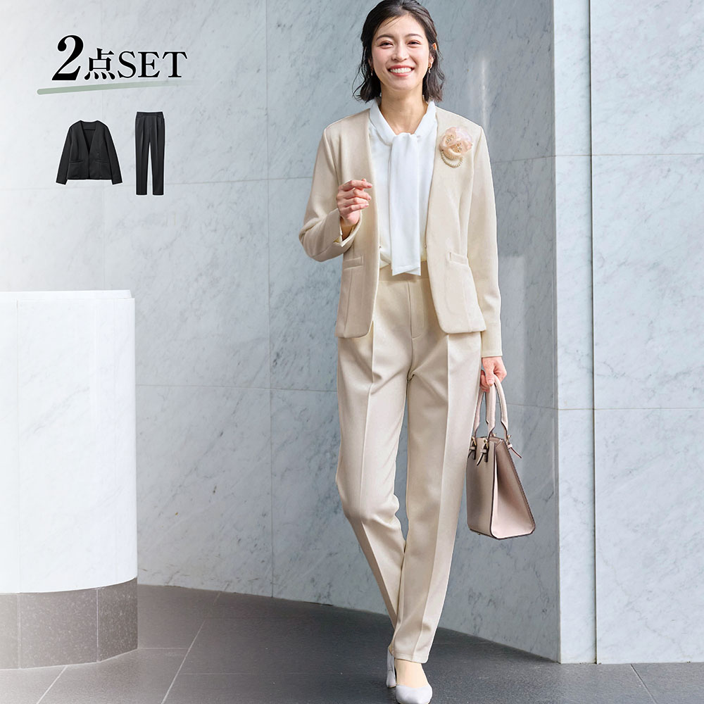 【座(THE)パンツ】ベルメゾン・座(THE)セットアップスーツ【入卒・通勤】(丈が選べる)