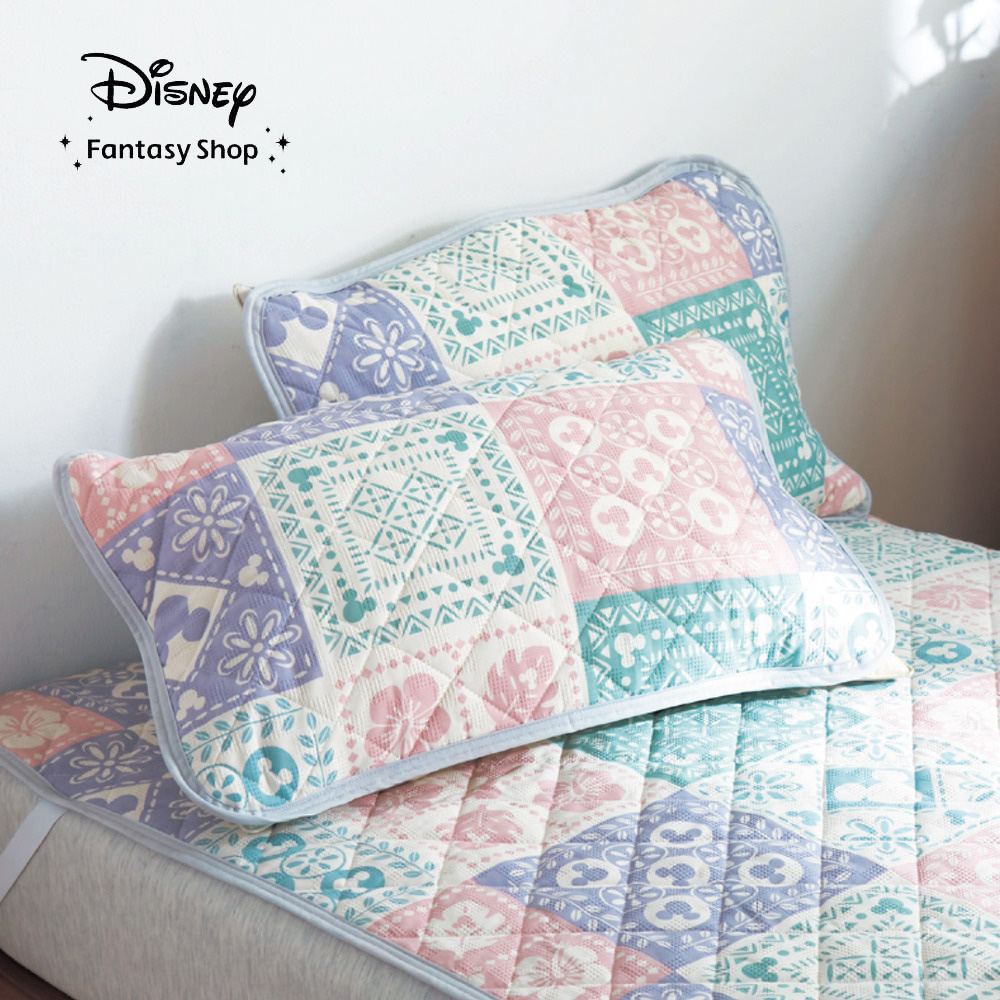 【ディズニー/Disney】ワッフル織の枕パッド「ミッキーモチーフ」