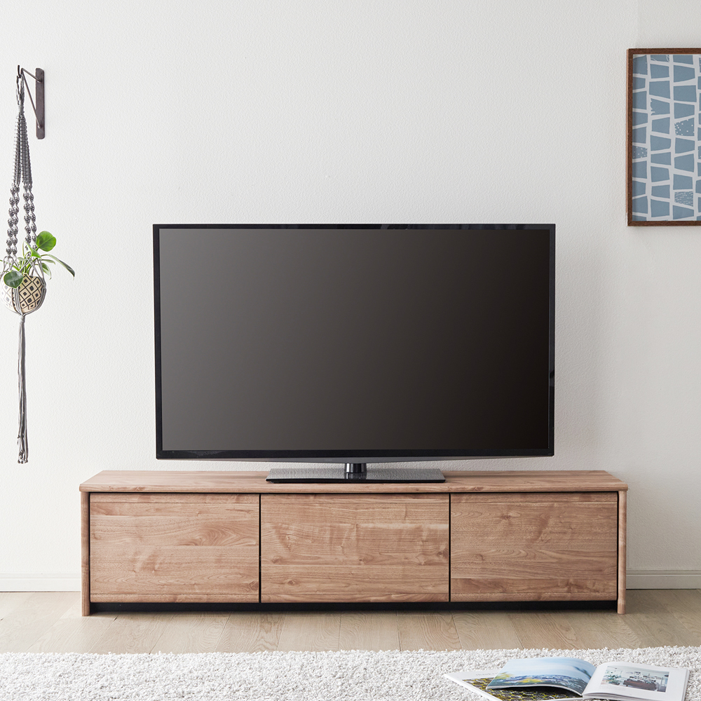 【ベルメゾン】リモコンが通る大容量シンプルテレビ台