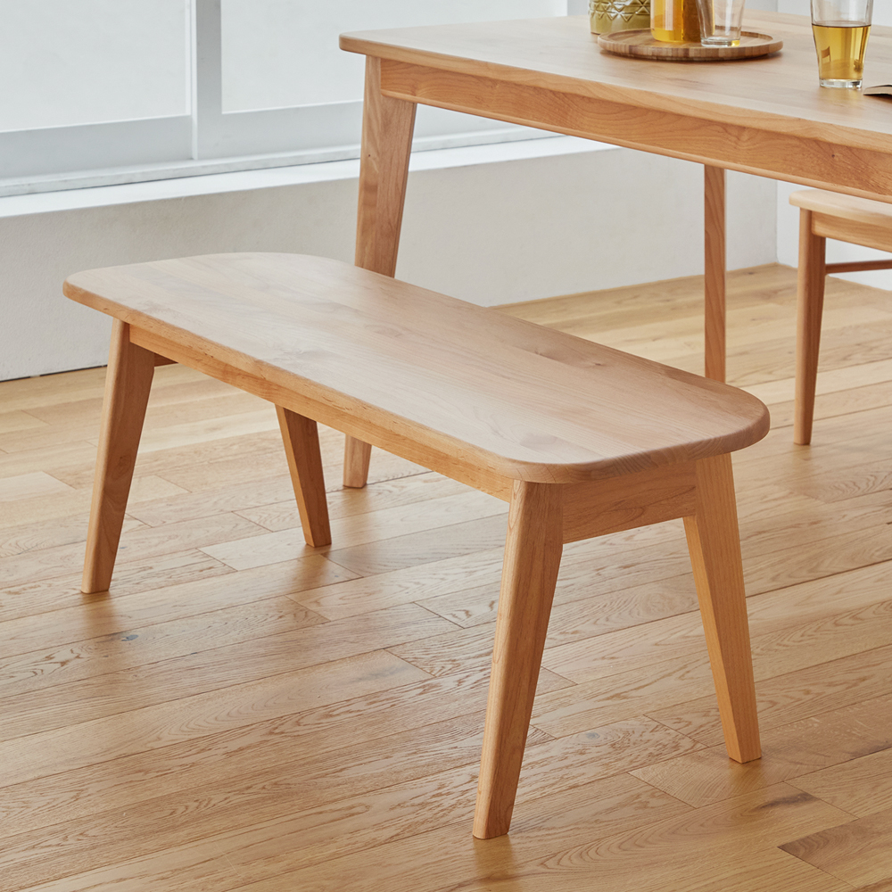 【堀田木工所】セラミック塗装でお手入れ簡単 アルダー材のダイニングベンチ