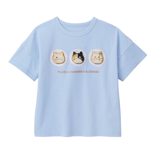 【ねこねこ食パン】サガラ刺繍半袖Ｔシャツ 【子供服】