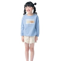ペールブルー（ねこねこ食パンとねこ）／モデル身長115cm・サイズ110
