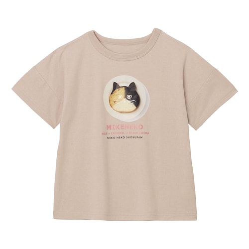 【ねこねこ食パン】プリント半袖Ｔシャツ 【子供服】