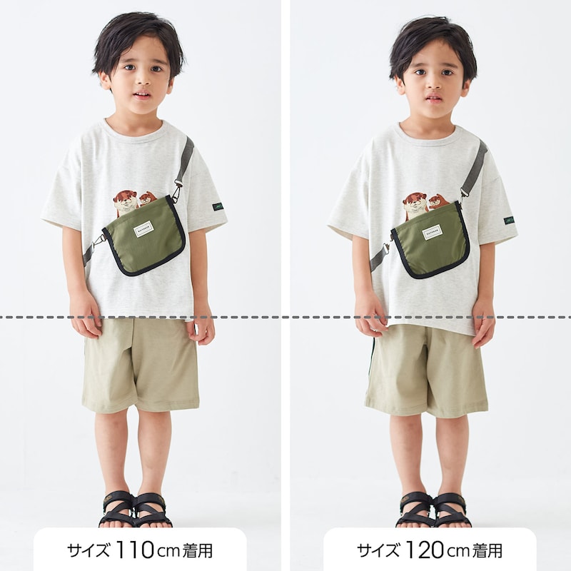 サイズ別着用比較／モデル身長108cm