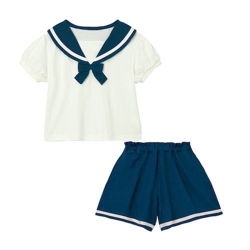 コーデが決まるセーラー襟Ｔシャツ＆キュロットパンツセット 【子供服 子供ズボン】