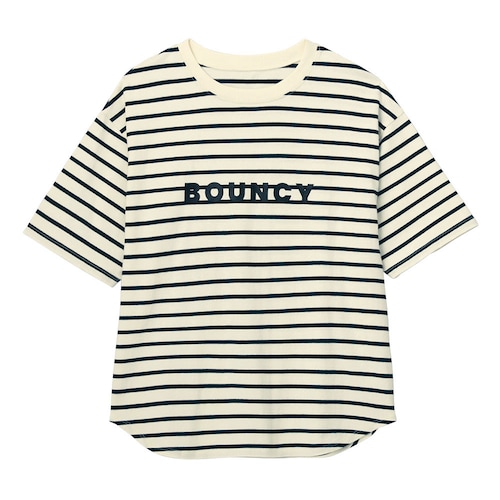 裾ラウンド半袖ロゴＴシャツ