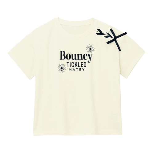 肩レースアップリボンデザインＴシャツ 【子供服】