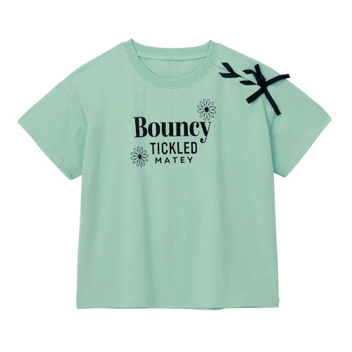 肩レースアップリボンデザインＴシャツ 【子供服】