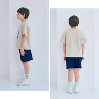 サンドベージュ（くま）／モデル身長130cm・130サイズ着用