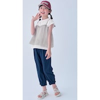 ネイビー／モデル身長129.5cm・サイズ130