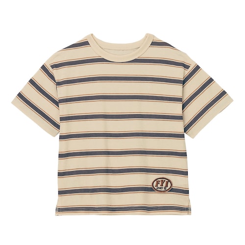 薄くて涼しいマルチボーダープリント半袖Ｔシャツ 【子供服 半袖】