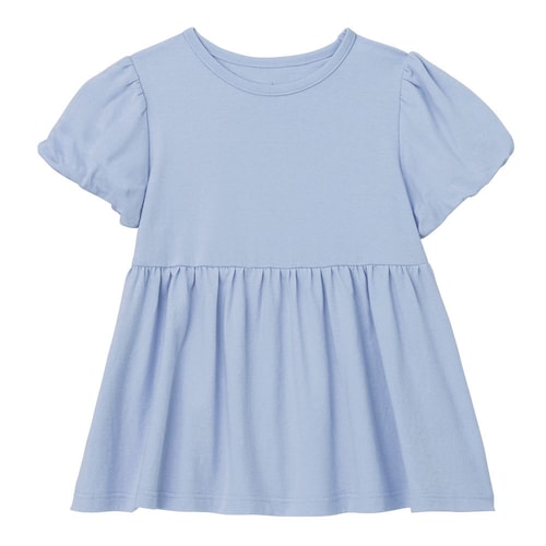 薄くて涼しいバックリボン切替えチュニックプルオーバー 【子供服 半袖】