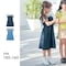 デニム風ニット切替えドッキングワンピース 【子供服 半袖】