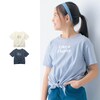【ジータ/GITA】薄くて涼しい裾リボン半袖Tシャツ 【子供服】【猛暑対策】