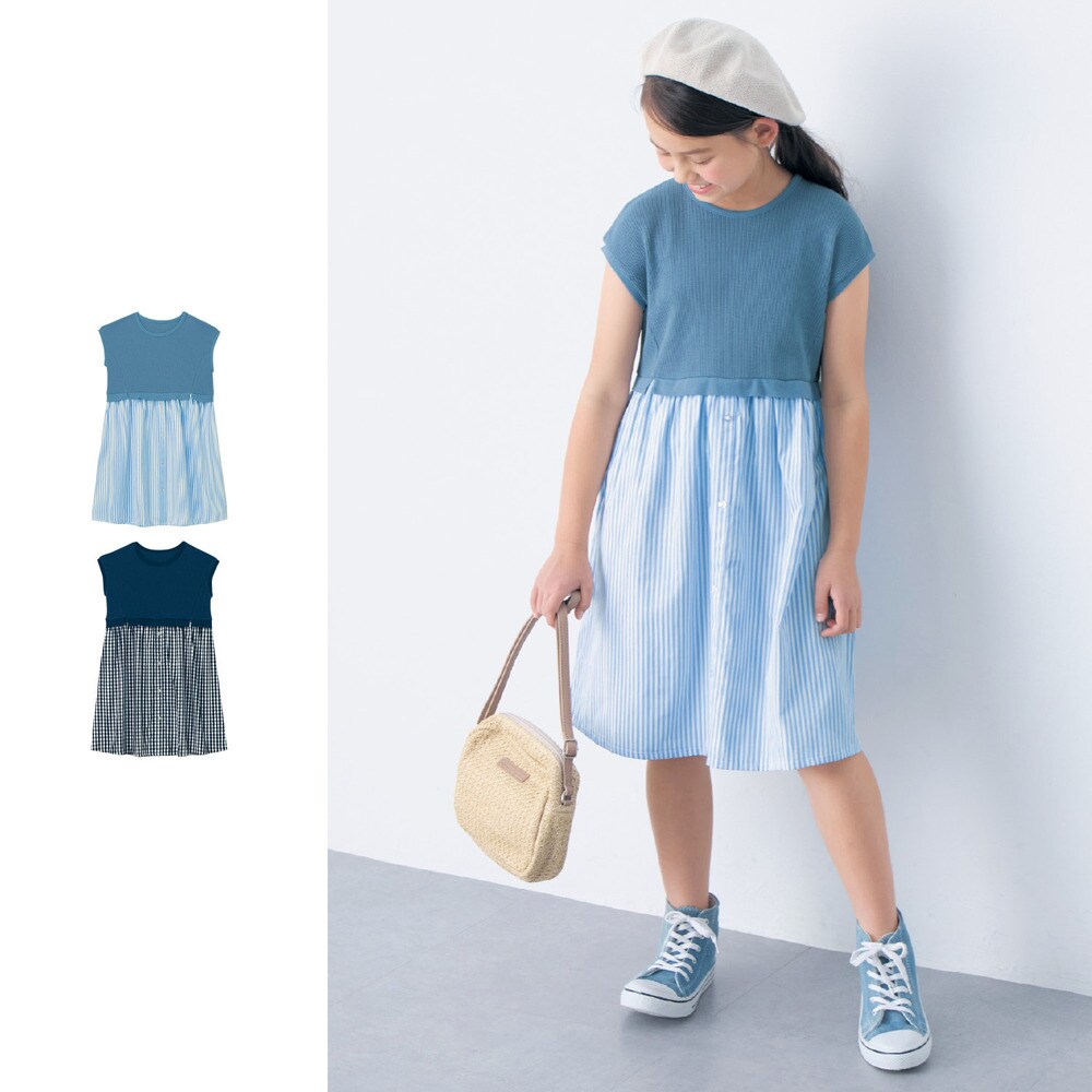 【ジータ/GITA】フレンチスリーブドッキングワンピース 【子供服】