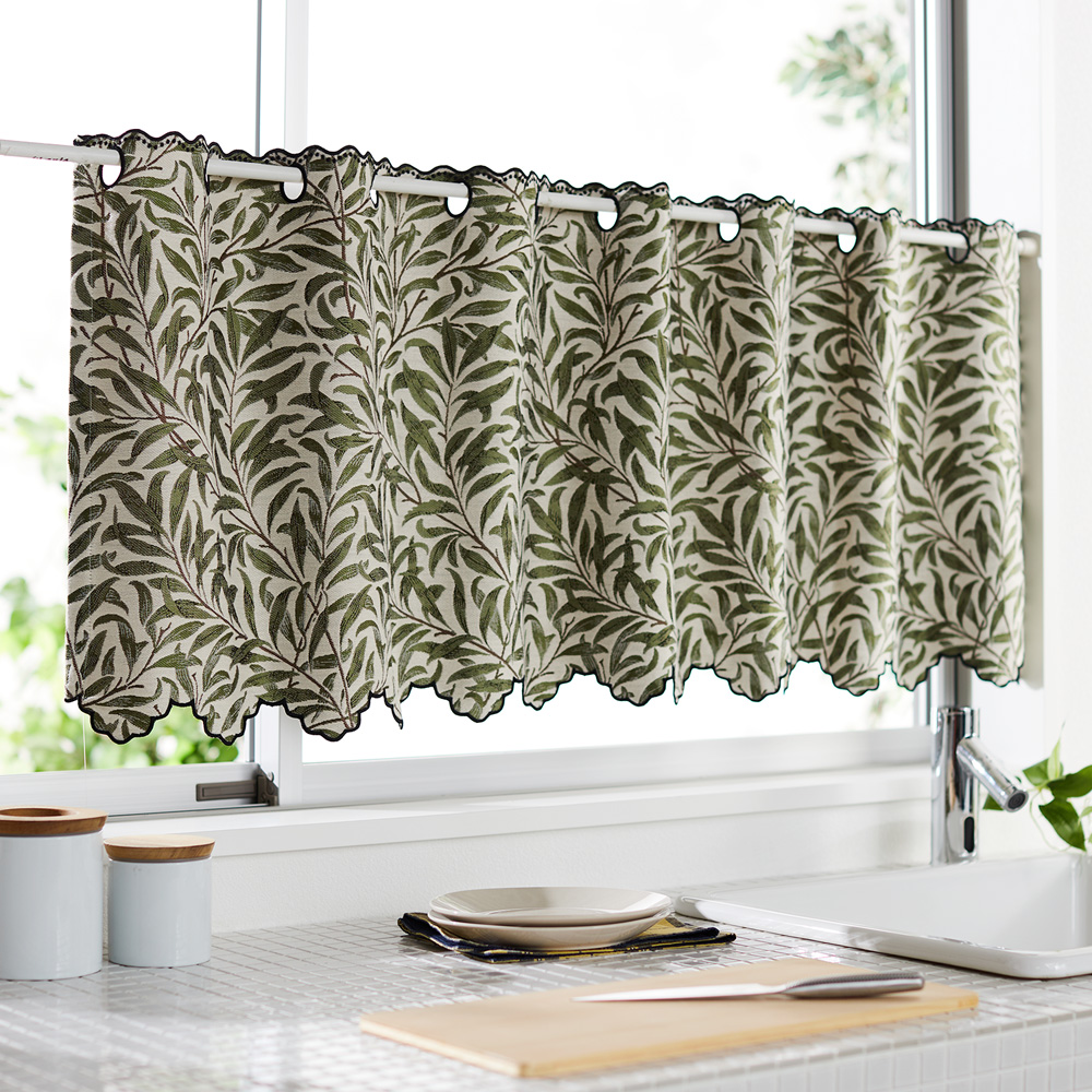 【ベルメゾン】モリスデザインのカフェカーテン