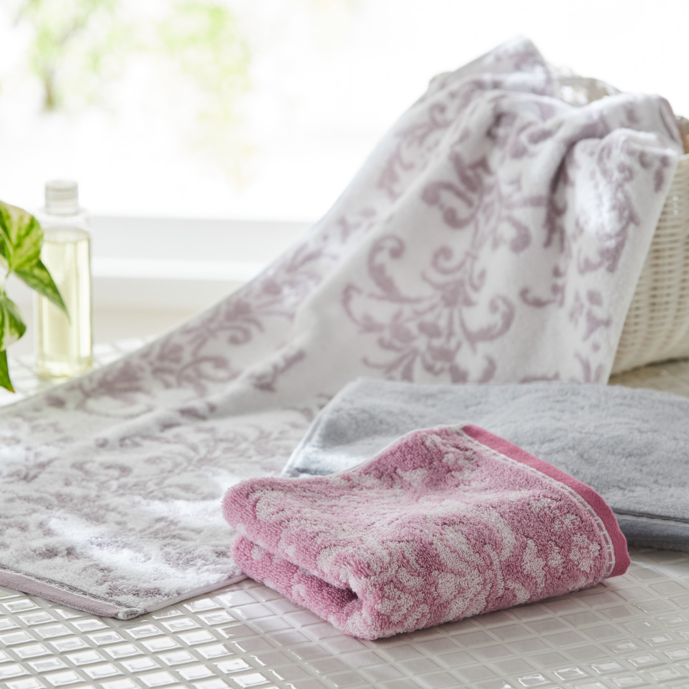 【UCHINO】【アウトレット】エレガントデザインの無撚糸タオル[日本製]