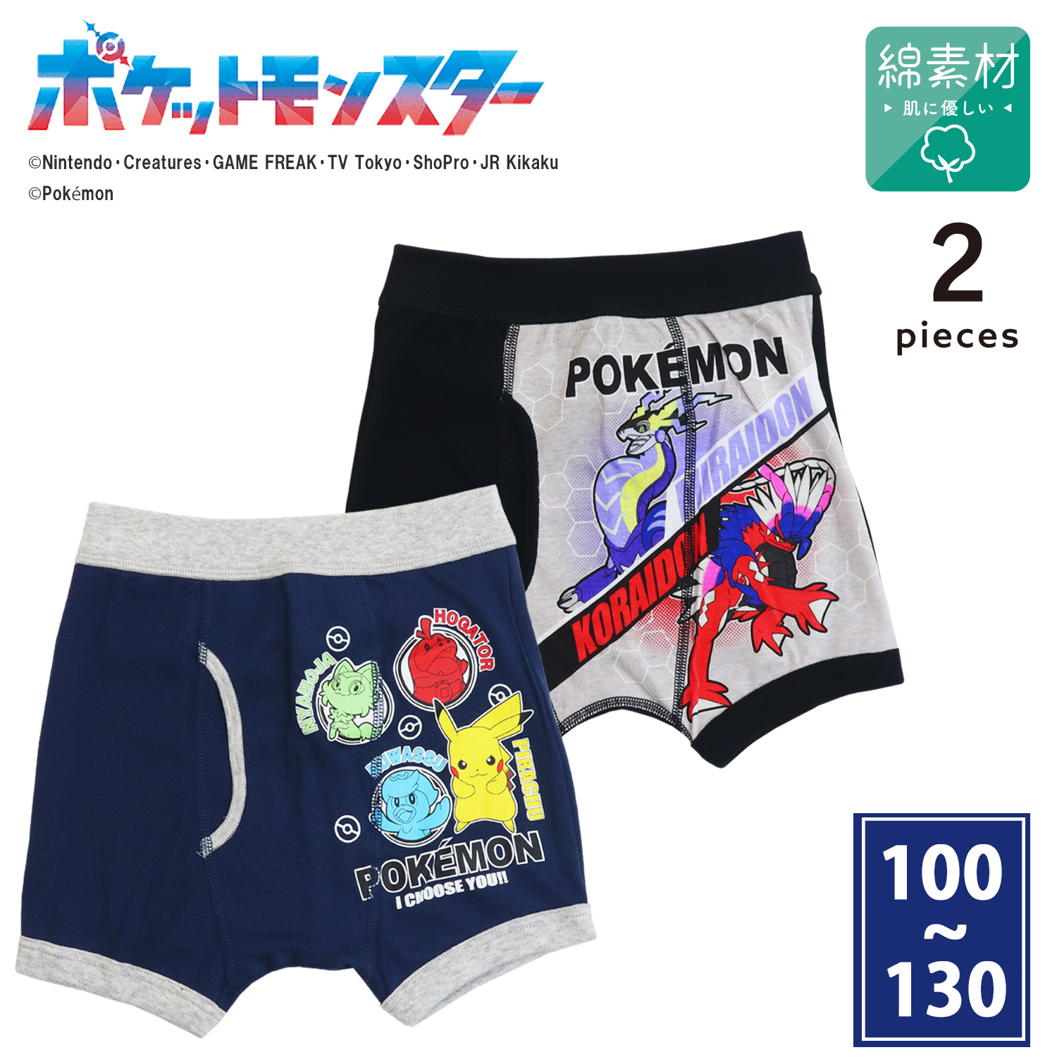 【ポケットモンスター】【2枚組】ポケモンボクサー【子供】