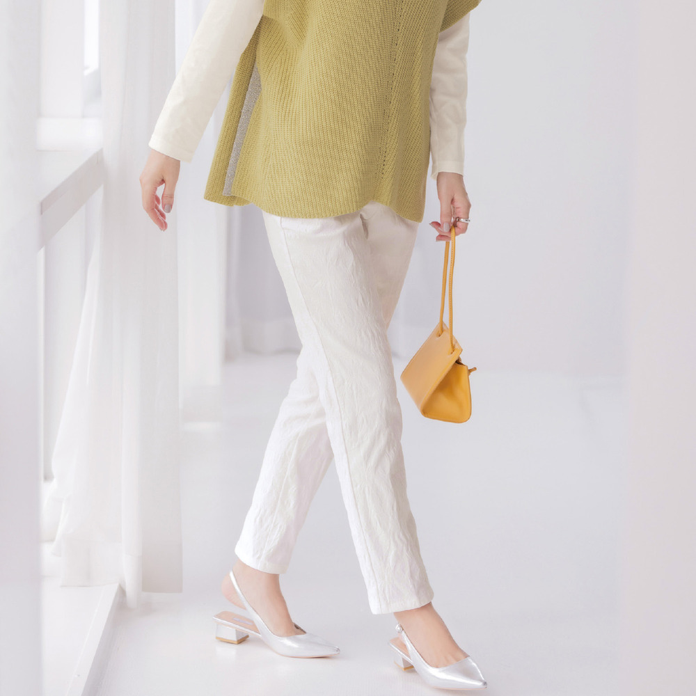 【花笑むとき/hana emu toki】やわらかな肌触りのジャカードパンツ 【花笑むとき/hana emu toki】やわらかな肌触りのジャカードパンツ