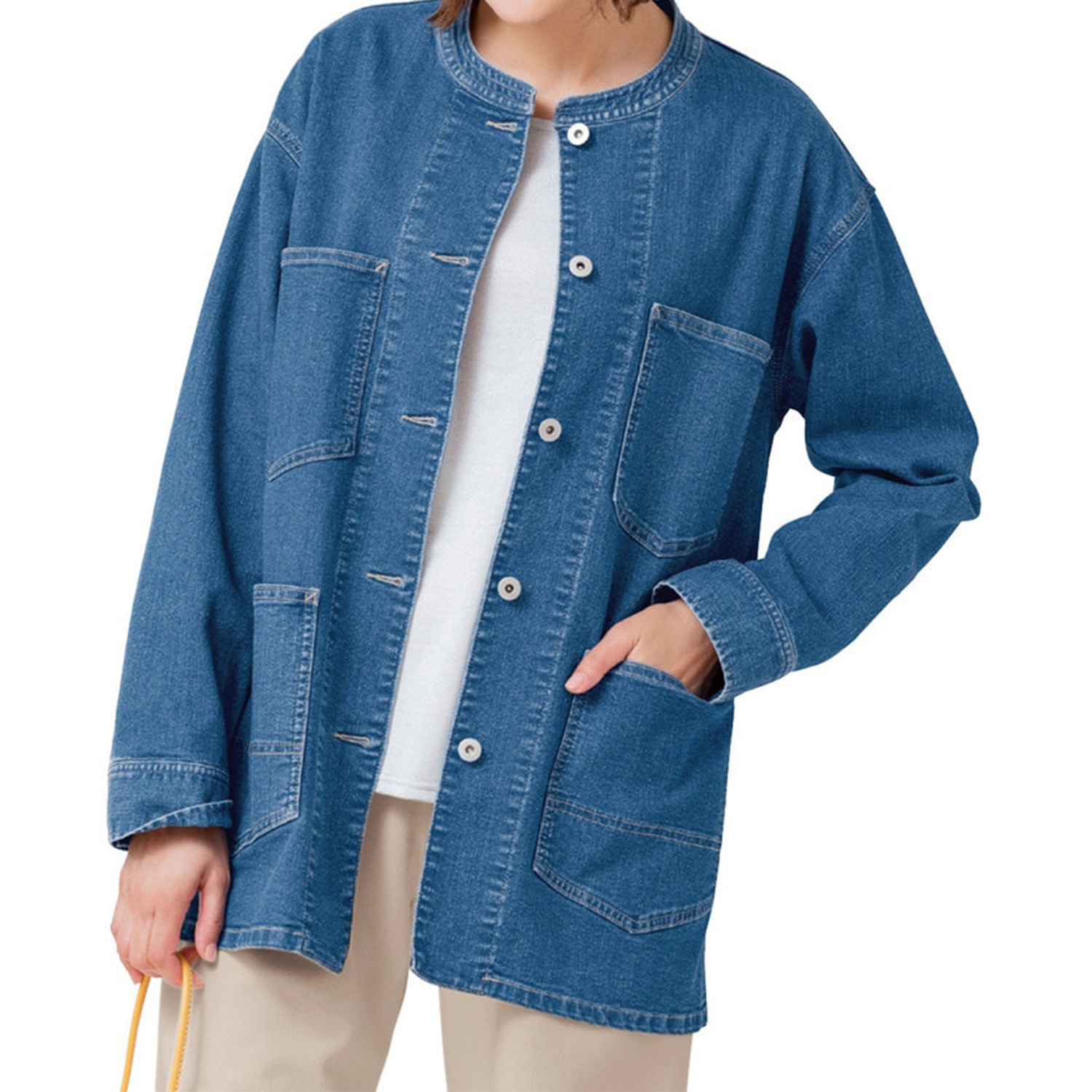 【花笑むとき/hana emu toki】デニムジャケット 【花笑むとき/hana emu toki】デニムジャケット