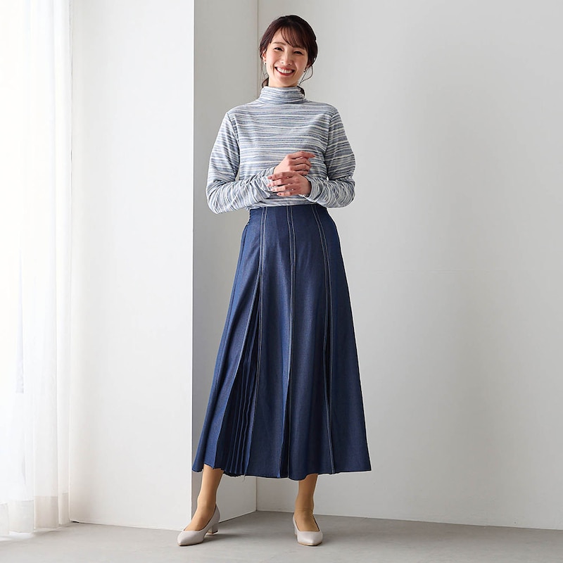 モデル身長173cm／M ※写真は撮影用のため股下+7cmになります。