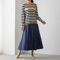 モデル身長173cm／M ※写真は撮影用のため股下+7cmになります。