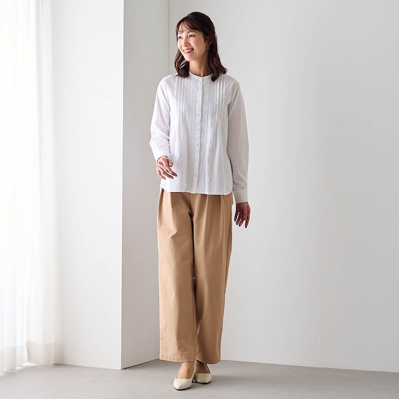 モデル身長173cm／M ※写真は撮影用のため股下+7cmになります。