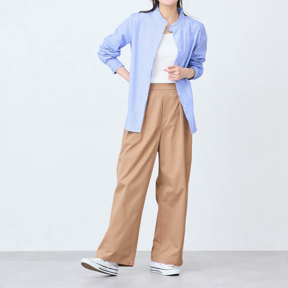 モデル身長170cm／M ※写真は撮影用のため股下+7cmになります。