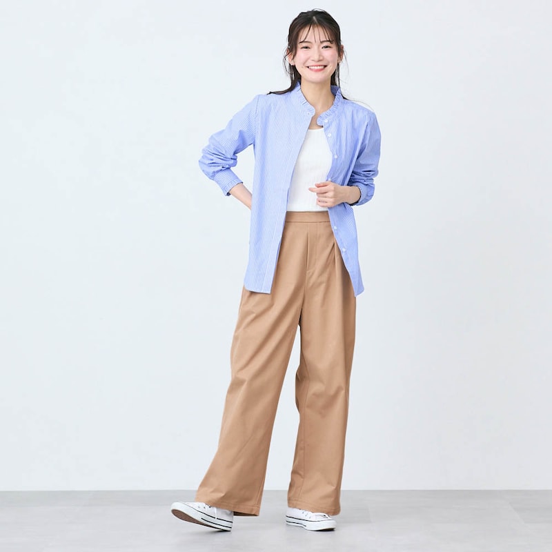モデル身長170cm／M ※写真は撮影用のため股下+7cmになります。