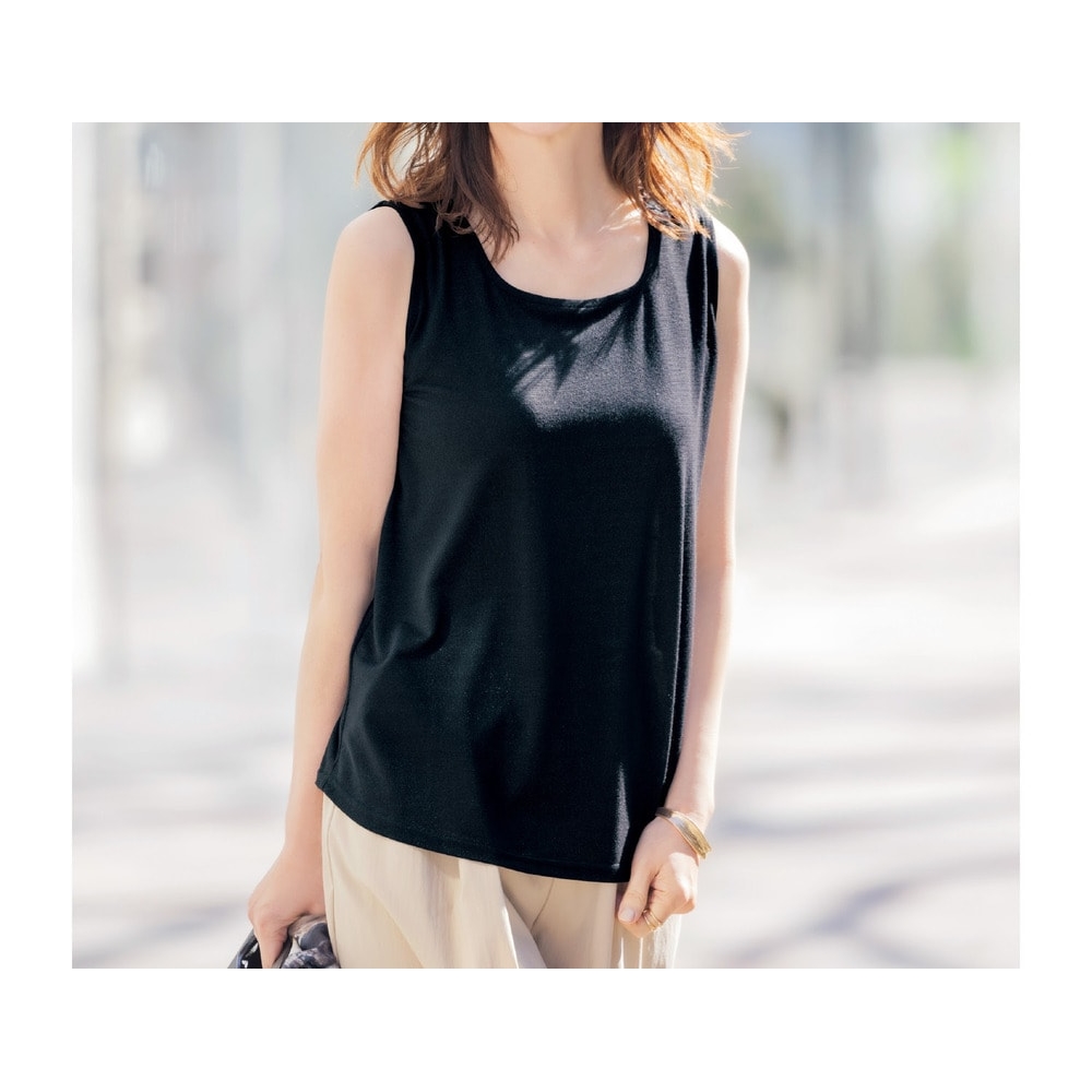 【花笑むとき/hana emu toki】ラメスクエアネックタンクトップ 【花笑むとき/hana emu toki】ラメスクエアネックタンクトップ