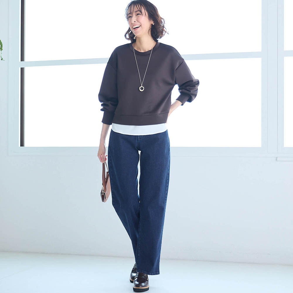 ゆるっとスラフィットデニムパンツ(スラフィット/SlaFit)｜通販